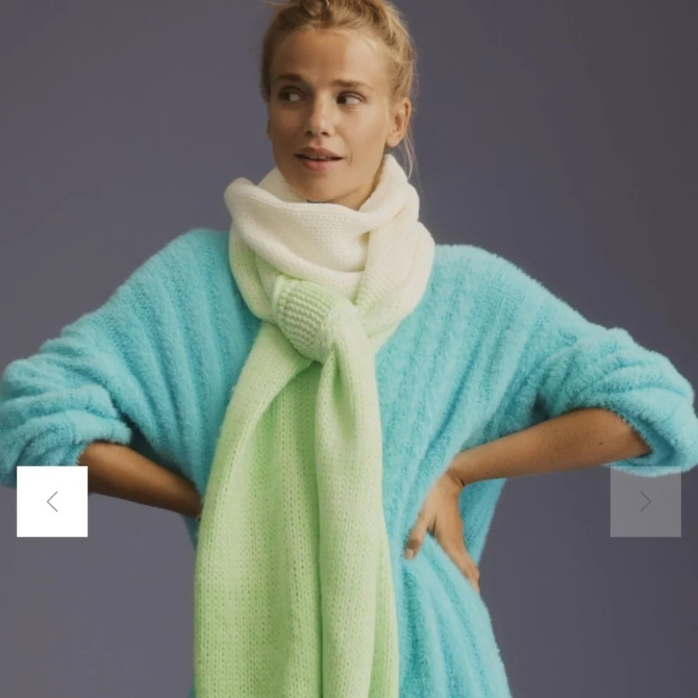 Anthropologie ombré green skinny scarf new without tags